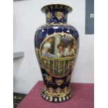 An Early XX Century Royal Limoges Art Nouveau Vase, each side inset with a panel featuring four