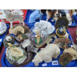 Worcester Artists Wolf, Maruri Polar Bear Cubs, Country Artists Polar Bear Lying, etc:- One Tray