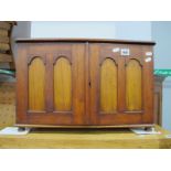 Mahogany Table Top Cabinet, with panelled doors and top, 53cm wide.