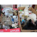Typhoo and Other Soft Toys, glassware, tankards, etc:- Two Boxes