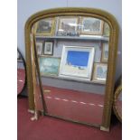 XIX Century Overmantel, in compressed arched frame, 98cm wide.