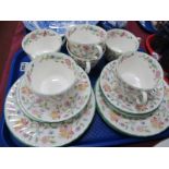 Minton 'Haddon Hall' Tea Ware, of eighteen pieces.