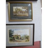 Louis Jennings, 'Bubnell House, Baslow', watercolour, signed lower right and another 'Saddling