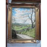 Norman Holloway, 'Early Spring The Ashop Valley', oil on board, signed and dated 1991, 40.5 x 30.