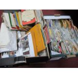 O.S., A.A. and Other Maps, receipts, railway photos, beer mats, coins, etc:- Two Boxes