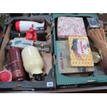 A Large Quantity of Vintage Bakelite Items, including clock, flasks, viewers, etc, plus Huntley &