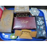 A Willy Heinzeller Oberammergau Last Supper Diorama Jewel Case, bridge box etc:- One Tray