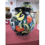 A Moorcroft Pottery Derle Vase, design by Emma Bossons, shape 914/6, 15cm high.