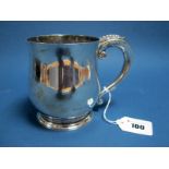 A Britannia Standard Hallmarked Silver Mug, Goldsmiths & Silversmiths Co, London 1938, of plain