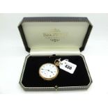 Thos Russell & Son; A 9ct Gold Cased Openface Pocketwatch, the signed dial with black Roman numerals