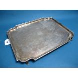 A Hallmarked Silver Tray, FC, Sheffield 1934, of shaped rectangular form, engraved "1911 1936"