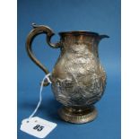 A Highly Decorative Scottish Hallmarked Silver Jug, James Mitchelsone I (Assay Master Edward