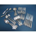An Arthur Price "Dawn" Pattern Twelve Setting Canteen of Plated Cutlery, 148 pieces, including