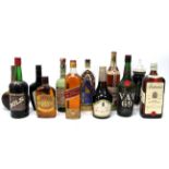 Spirits - Johnnie Walker Red label, Vat 69, Ballantine's Finest Scotch Whisky, 1 litre, Kirsch,