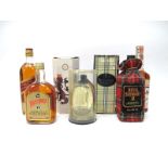 Whisky - Johnnie Walker Red Label, 70d proof, White Horse Americas Cup, 75cl, 40% Vol., The King