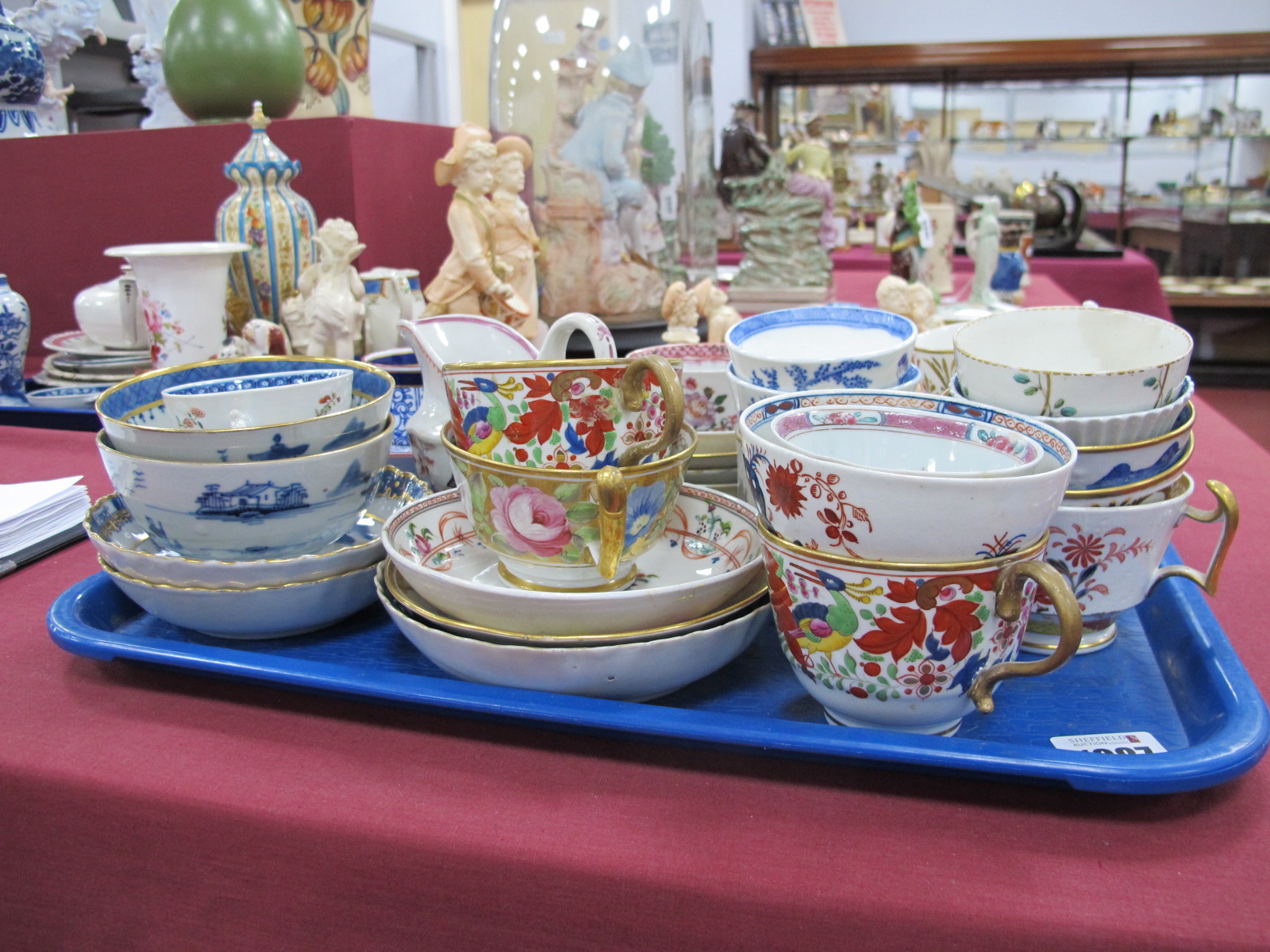 A Collection of Mainly English Tea Ware, some decorated in the chinoiserie style, including a - Image 2 of 5