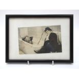 A Stan Laurel and Oliver Hardy Autographed Photograph, framed, the reverse with label stating that