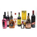 Mixed - 1972 Casa De La Reina Red Wine, Beefeater Gin, Pink Gin, Asti, Croft Original, Dubonnet,