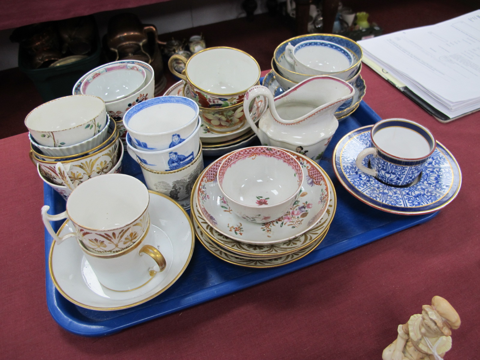 A Collection of Mainly English Tea Ware, some decorated in the chinoiserie style, including a - Image 5 of 5