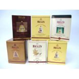 Whisky - Six Bell's Commemorative Bell Decanters, including limited editions, for Christmas 1996,