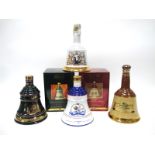 Whisky - Bell's Commemorative "Bell" Decanters, including, Christmas 1995, boxed; Christmas 1996,