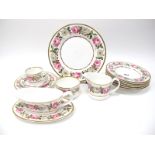 Royal Worcester 'A Royal Garden' Pattern Part Dinner/Tea Service, comprising six dinner plates,