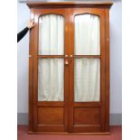 A Large XIX Century Mahogany Display Cabinet, with stepped cornice, twin glazed doors with