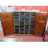 A Howard & Sons of London XIX Century Mahogany Double Sided Specimen Cabinet, (originally from The