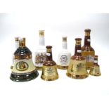Whisky - Eight Bell's Commemorative Bell Decanters, of various sizes and commemorations, including