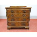 A Georgian Style Mahogany Bachelor's Chest, with four long drawers and brushing slide, canted