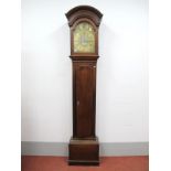 An XVIII Century Red Walnut Eight-Day Longcase Clock, the brass dial with pierced spandrels