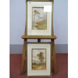 CHARLES PIGGOTT (Sheffield Artist, 1863-1940) Moorland Landscapes, watercolours, a pair, signed