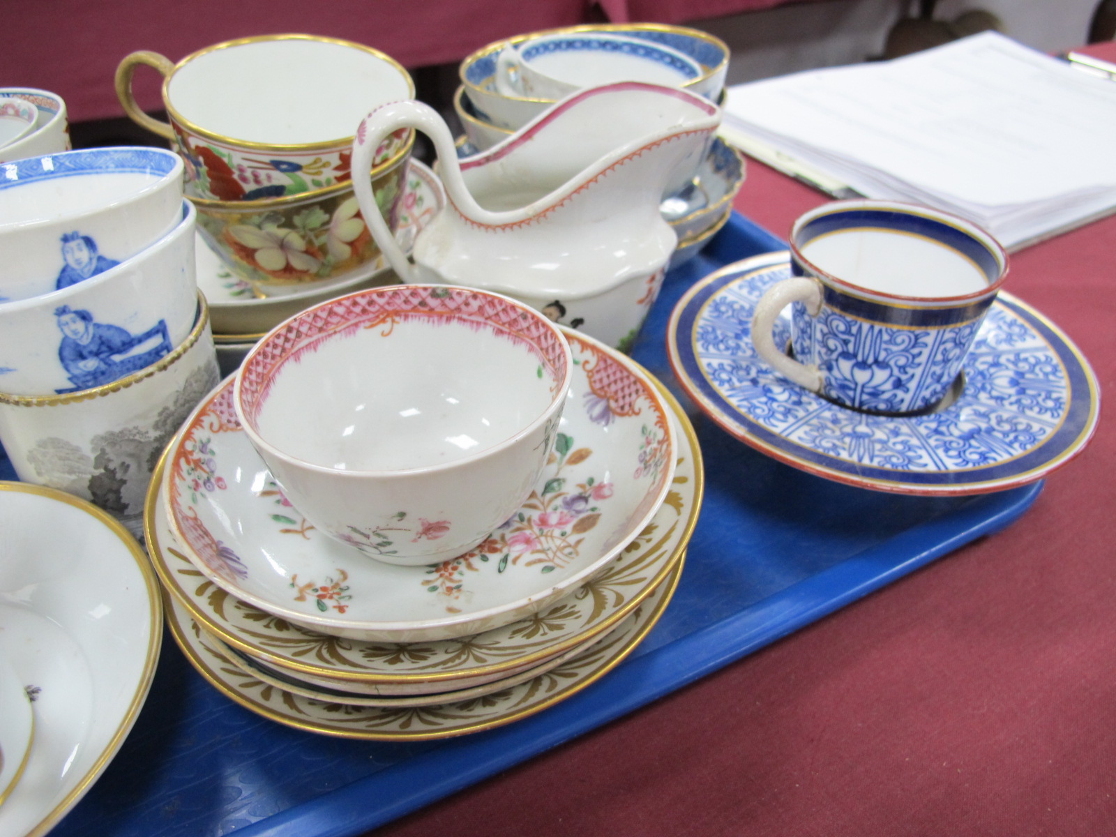 A Collection of Mainly English Tea Ware, some decorated in the chinoiserie style, including a - Image 4 of 5