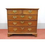 An XVIII Century and Later Mahogany and Pine Chest, with two small and three long graduated