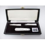 Stan Shaw (Sheffield); Three Piece 'Royal Set' of Pocket Penknives, 'Prince George', 'Princess