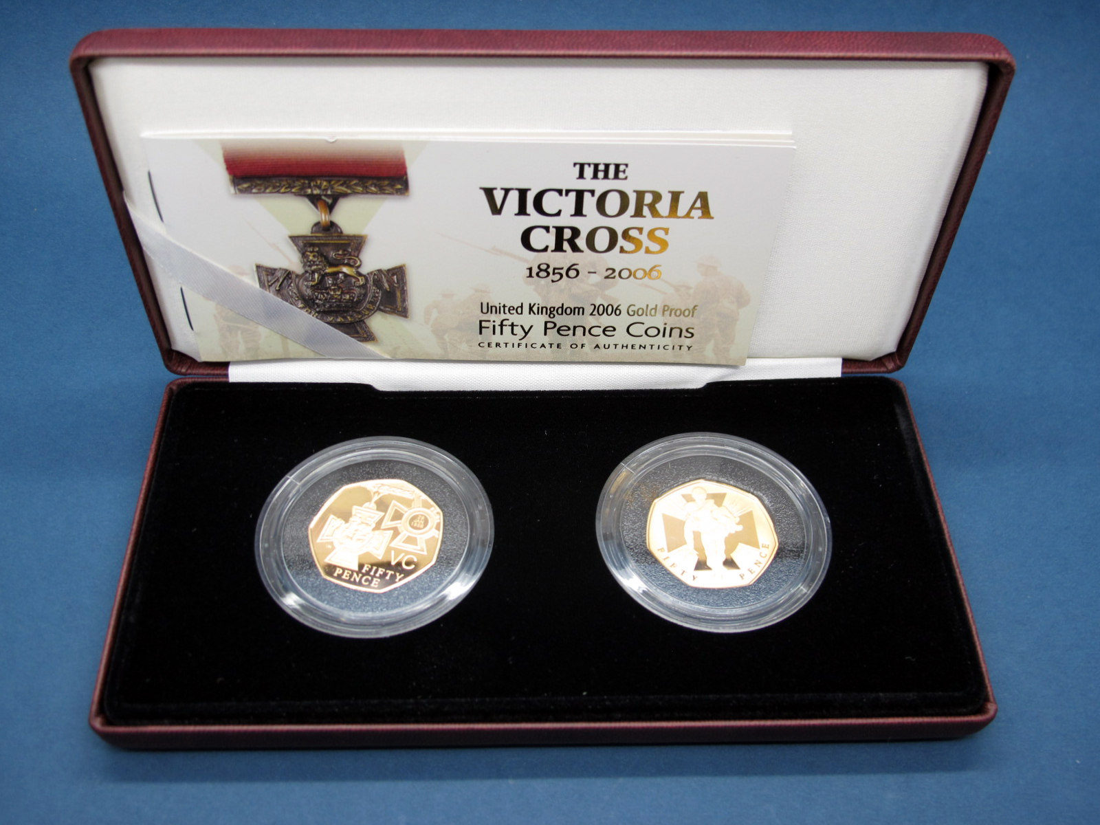 The Royal Mint The Victoria Cross 1856-2006 United Kingdom 2006 Gold Proof Fifty Pence Coins, The