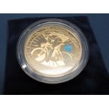 United Kingdom Gold Proof Five Pounds Countdown 2011 XXX Olympiad, presented within a capsule, no