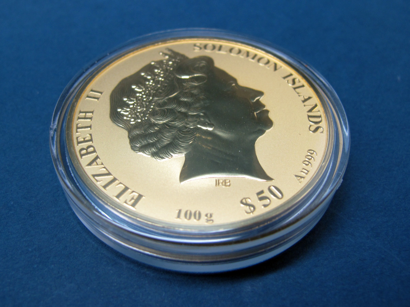 Solomon Islands TAJ Mahal 2020, Fifty Dollar Gold Reverse Proof Coin, .999 gold, 100g, diameter - Image 2 of 3