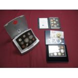 Three Royal Mint United Kingdom Coin Sets, comprising of Year 2000 Executive Proof Coin