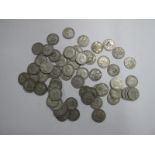 In Excess of Three Pounds (Total Face Value) of Pre-1947 Silver Shillings, all from circulation