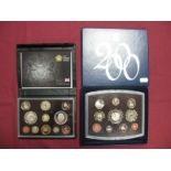 The Royal Mint Annual Proof Coin Sets, 2002, 2008, accompanied by literature, cased.