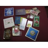 A Collection of Coins and Banknotes, to include Royal Mint BU Annual Coin Sets 1970, 1984, 1987,