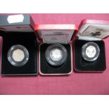 Three Royal Mint United Kingdom Proof Fifty Pence Coins, comprising of 1998 EU 50p Piedfort, 2006 '