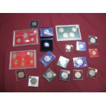 A Collection of Coins, to include US Bi Centennial Set 1976,Isle of Man 1980 Olympic Crown Set,