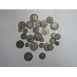 A Quantity of GB Pre-Decimal Silver Coins, to include Queen Victoria Halfcrown 1892, Halfcrown 1928,