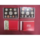 Two Royal Mint United Kingdom Proof Coin Sets 2003, 2001, accompanied by literature, cased.