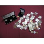 A Collection of Mainly G.B. Pre-Decimal Coins, to include Commonwealth Crowns, QEII UK 1953 Nine