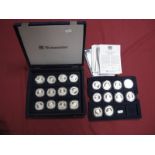 Twenty Two Silver Five Pounds Coins, appearing to be from the 'Great Britons' Series, to include