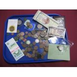A Collection of GB and Overseas Coins, to include The Royal Mint 1994 UK BU £2 coin, Espana
