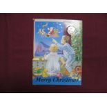 A Pobjoy Mint Gibraltar Christmas Fifty Pence Coin 1997, 'Santa's Sleigh', carded (no envelope).